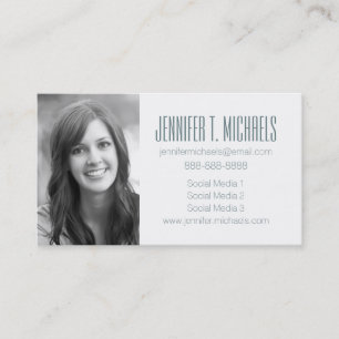 Photo Graduation   Retro Flowers Calling Card
