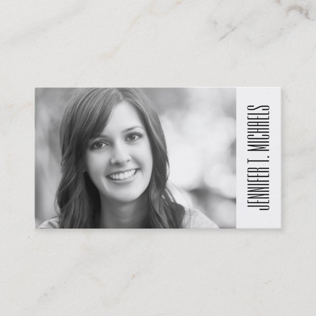 Photo Graduation | Roses On Animal Pattern Calling Card (Front)