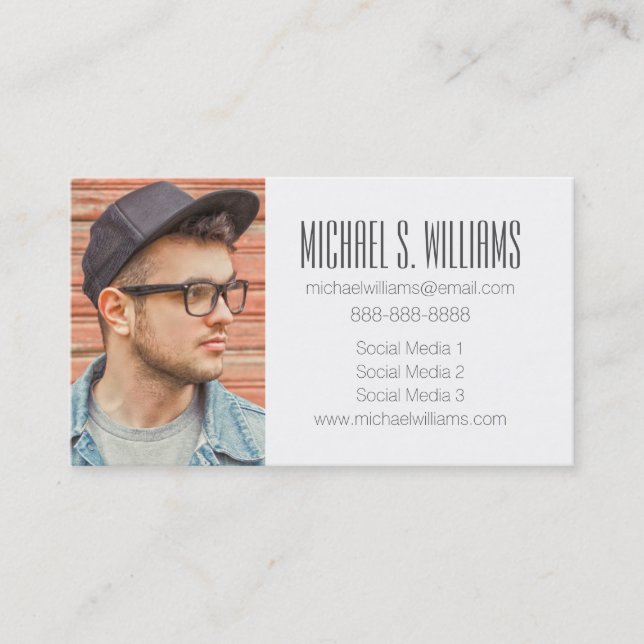 Photo Graduation | Simple Geometric Shapes Calling Card (Front)