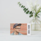 Photo Graduation | Sketchy Sailboat Pattern Calling Card (Standing Front)