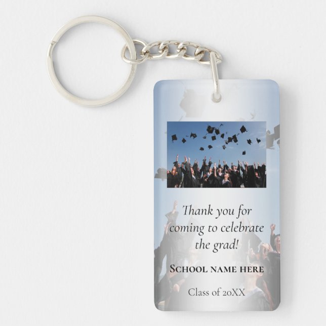 Photo Graduation Thank you Favor Gift Keychain (Front)
