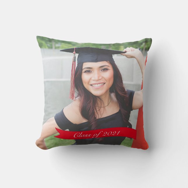 Photo Graduation Throw Pillow Personalized (Front)