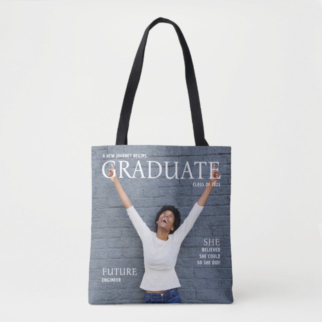 Photo Graduation Tote Bag (Front)