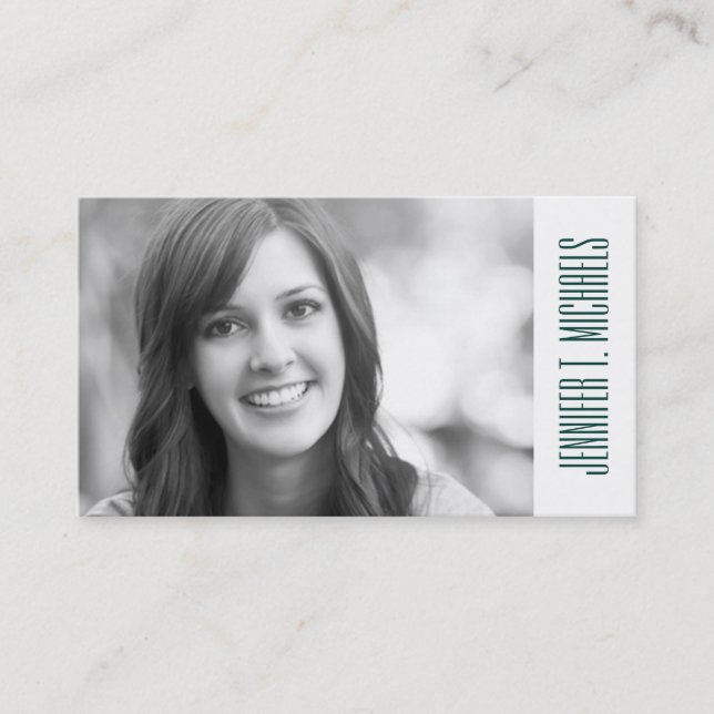 Photo Graduation | Tropical Foxtail Palm Calling Card (Front)