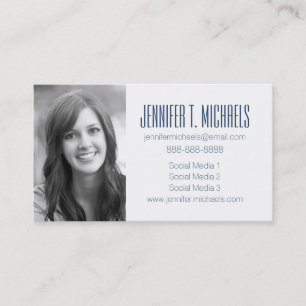 Photo Graduation Watercolor Shells Calling Card