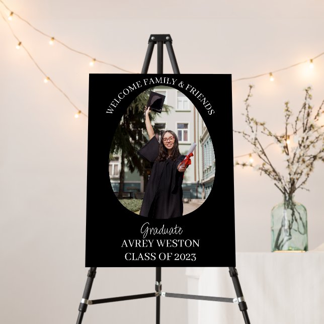 Photo Graduation Welcome Sign Template Graduation  (In Situ (Stand))