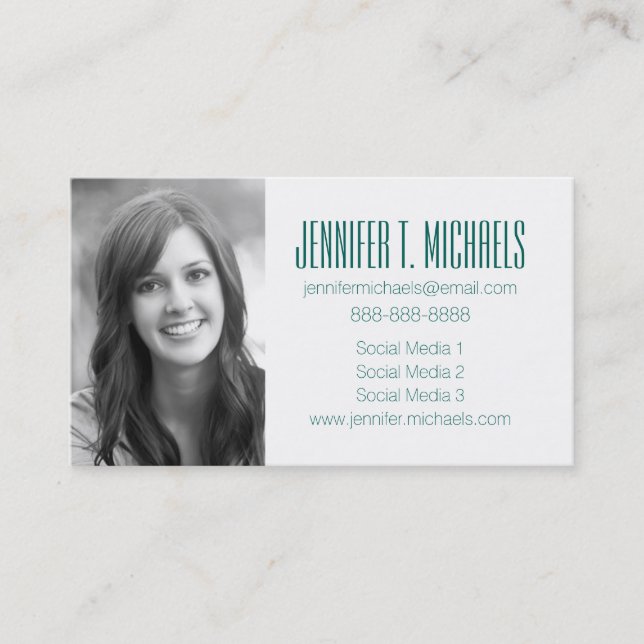 Photo Graduation | Zig Zag Striped Background Calling Card (Front)