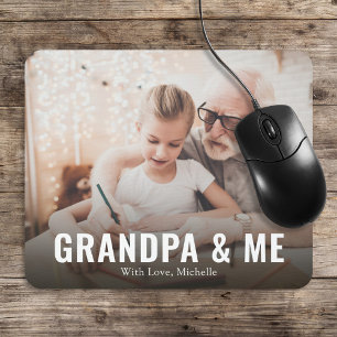 Photo Grandpa and Me Personalized Mouse Pad