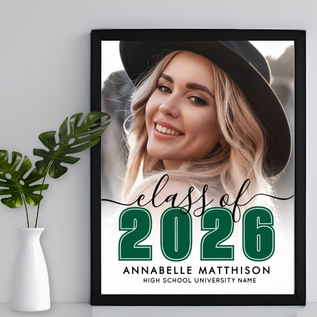 Photo Green Graduation Party Sign (Photo Green Graduation Party Sign)