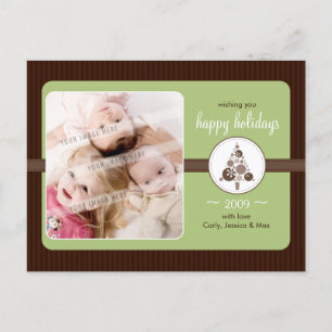 PHOTO GREETING POSTCARD :: modern spotty tree L2