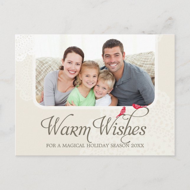 PHOTO GREETING POSTCARD :: warm wishes 1 (Front)