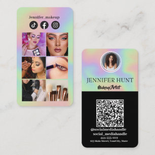 Photo Grid Instagram QR code social media Business Card