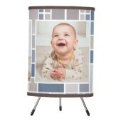 Photo Grid Watercolor Checkered Design Lamp (Front)