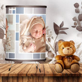 Photo Grid Watercolor Checkered Design Lamp