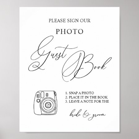 Photo Guest Book Sign Poster