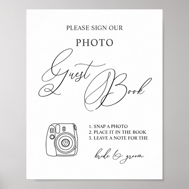 Photo Guest Book Sign Poster (Front)