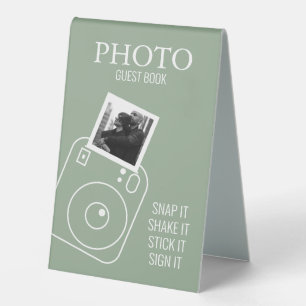 Photo Guest Book Table Tent