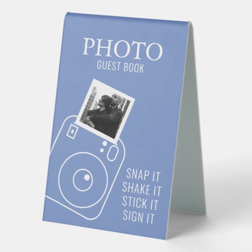 Photo Guest Book Table Tent Sign