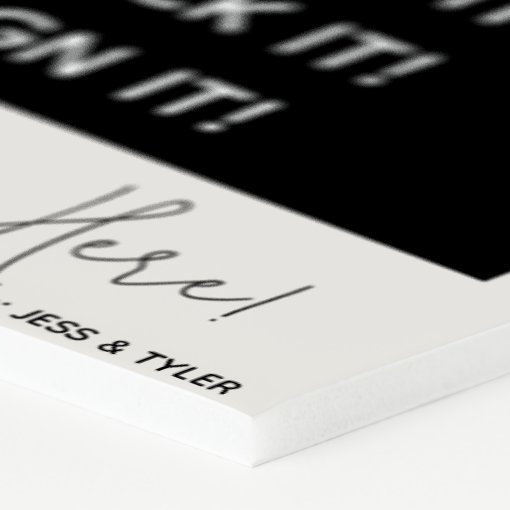 Photo Guest Book, Wedding Guest Book Directions Foam Board Zazzle
