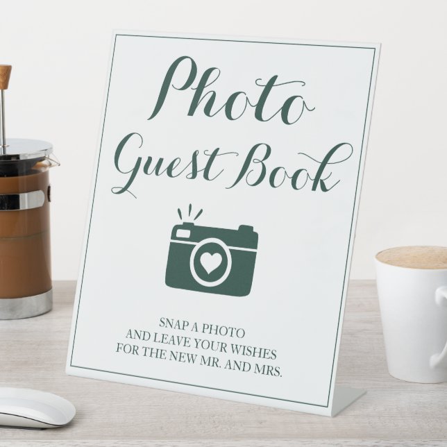 Photo Guest Book Wedding Pedestal Sign (In SItu)