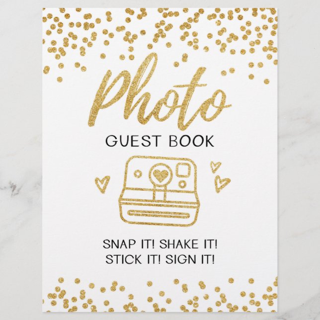 Photo guest book Wedding sign (Front)