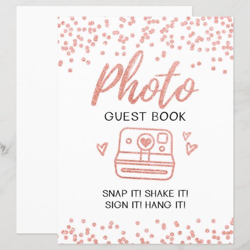 Photo guest book Wedding sign Zazzle