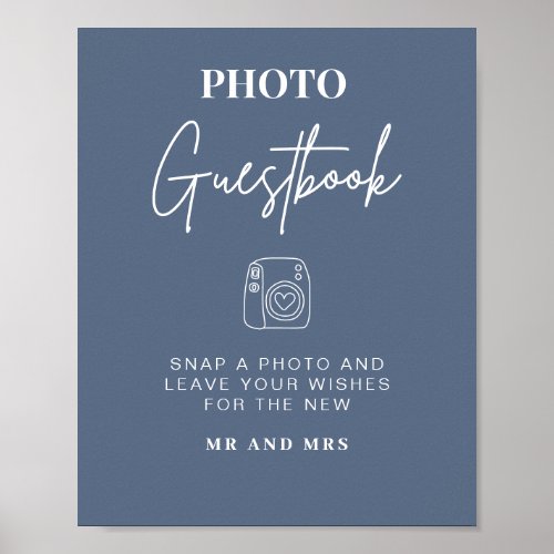Photo Guestbook  Modern Minimalist Wedding Sign