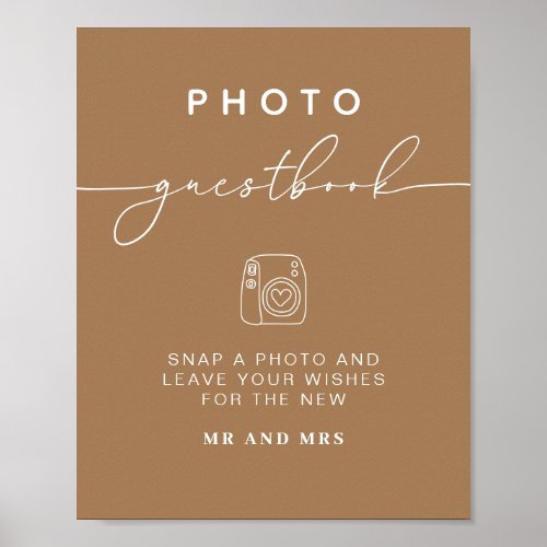 Photo Guestbook  Modern Minimalist Wedding Sign