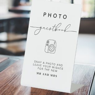 Photo Guestbook Modern Minimalist Wedding Sign