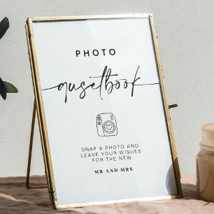 Photo Guestbook   Modern Minimalist Wedding Sign