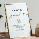 Photo Guestbook | Modern Minimalist Wedding Sign at Zazzle