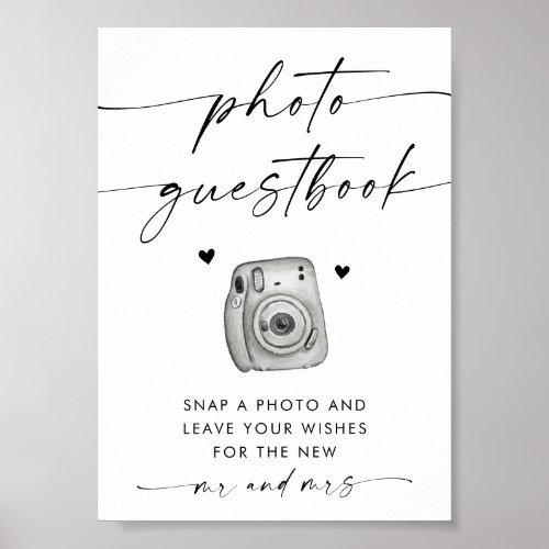 Photo Guestbook Sign  Modern Minimalist Wedding