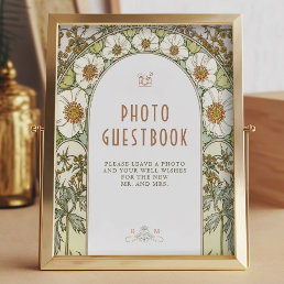 Photo Guestbook Sign Vintage Art Nouveau by Mucha