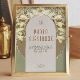 Photo Guestbook Sign Vintage Art Nouveau by Mucha