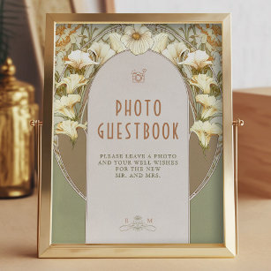 Photo Guestbook Sign Vintage Art Nouveau by Mucha