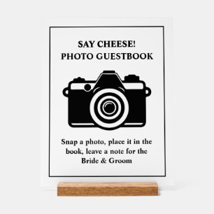 Photo Guestbook Wedding Acrylic Sign