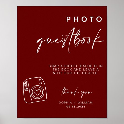 Photo Guestbook  wedding polaroid guest book sign