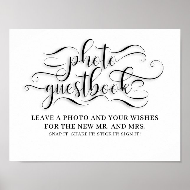 Photo Guestbook Wedding Sign (Front)