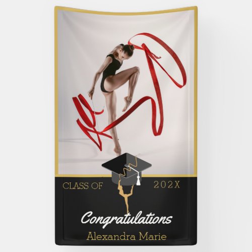 Photo Gymnast Athlete congratulation graduate Banner