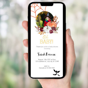 Photo Halloween Party  Birthday Evite Invitation