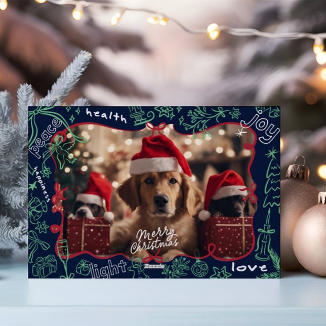 Photo Hand Drawn Merry Christmas Card (Creator Uploaded)