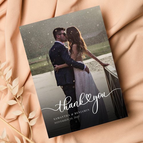 Photo Hand_Lettered Wedding Thank You Card