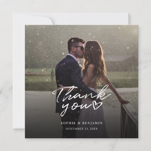 Photo Hand_Lettered Wedding Thank You Note Card