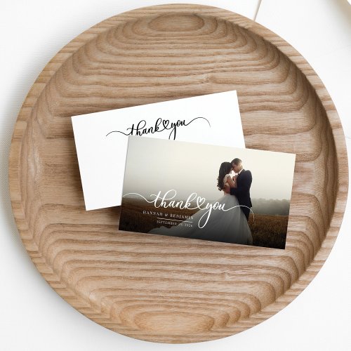 Photo Hand_Lettered Wedding Thank You Note Card