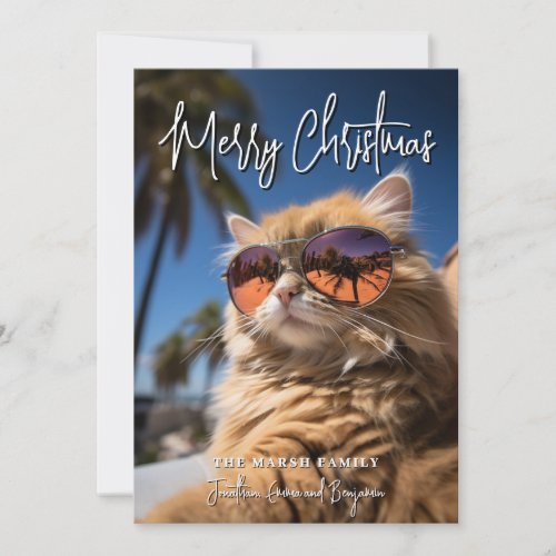 Photo - Handwritten Merry Christmas Large Holiday Card