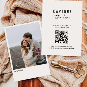 Photo Handwritting Capture The Love QR code Enclosure Card
