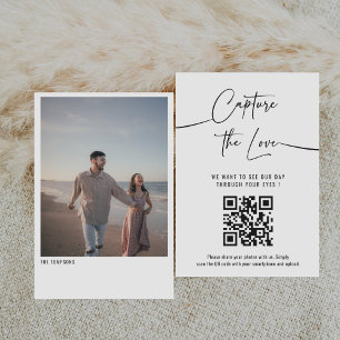 Photo Handwritting Capture The Love QR code Enclosure Card