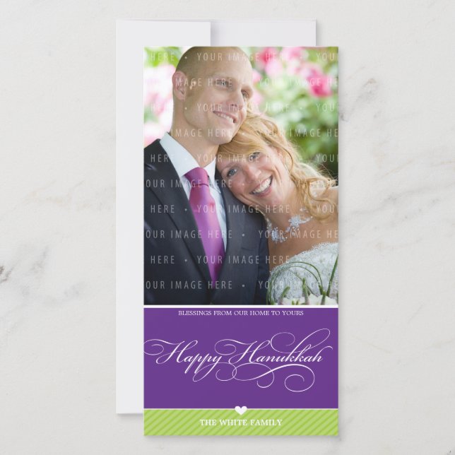 PHOTO HANUKKAH CARD :: lovely type 2 (Front)