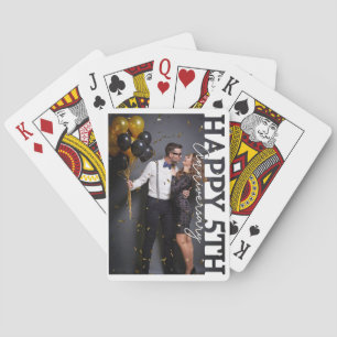 Photo Happy 5th Anniversary Playing Card Persona