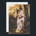 Photo Happy Birthday Card<br><div class="desc">Create your own modern happy birthday greeting card features a handwritten calligraphy font. Upload & Add your own photo on the front with a happy birthday message,  name and your birthday wishes message on the back of the card. Get print or Instant download and print.</div>